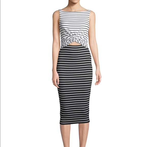 Bailey 44 Striped Cut Out Midi Dress - Picture 10 of 10